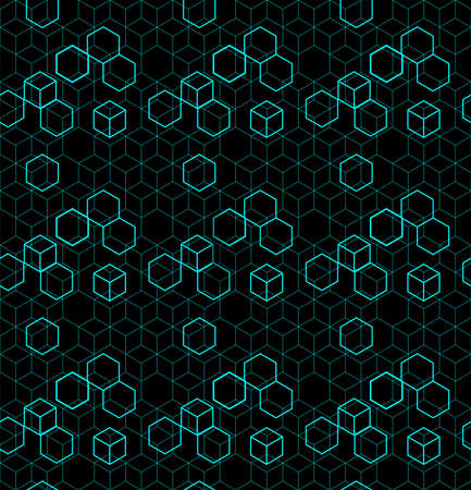 High tech seamless vector texture. Circuit board pattern in modern technology colorsのイラスト素材