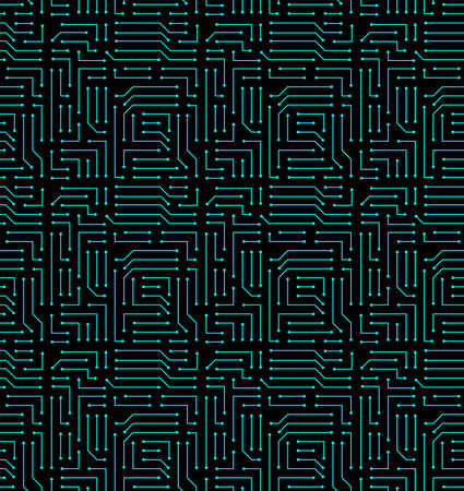 High tech seamless vector texture. Circuit board pattern in modern technology colorsのイラスト素材
