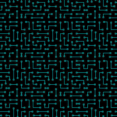 High tech seamless vector texture. Circuit board pattern in modern technology colorsのイラスト素材