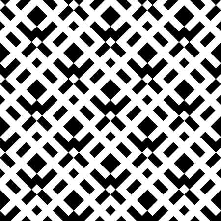 Abstract geometric pattern with stripes, lines. A seamless vector background. Black and white texture.のイラスト素材