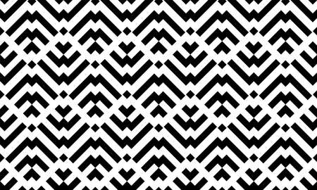 Abstract geometric pattern with stripes, lines. A seamless vector background. Black and white texture.のイラスト素材