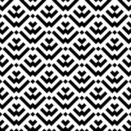 Abstract geometric pattern with stripes, lines. A seamless vector background. Black and white texture.のイラスト素材