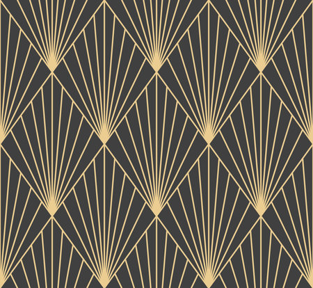 Abstract geometric pattern with lines, rhombuses. A seamless vector background in gold. Holiday beautiful textureのイラスト素材