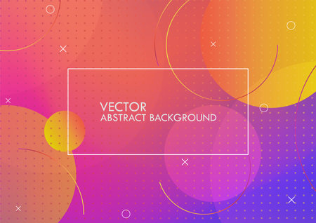 Colorful abstract geometric trendy gradient vector background.のイラスト素材