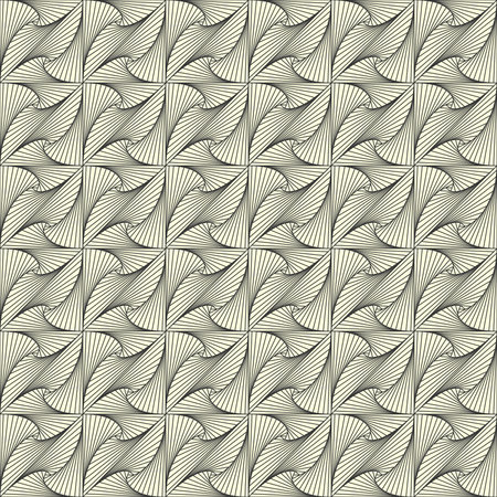 Abstract geometric paradox pattern. Seamless illusion bacgroundのイラスト素材