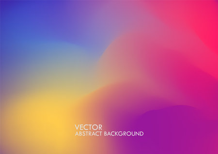 Abstract blurred gradient background in bright rainbow colors. Colorful smooth banner template.のイラスト素材