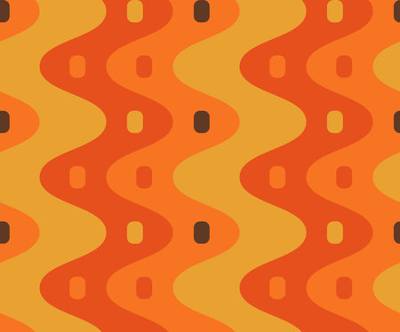 Retro summer 70s rainbow stripes pattern. Retrowave 80s art retro rainbow illustration. Seamless vector background. turquoise and orange retro colors 1970s. Abstract geometric background.のイラスト素材