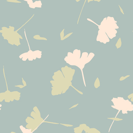 Colorful vector floral pattern. Design for wallpaper, wrapping paper, background, fabric. Vector seamless pattern with decorative climbing flowers.のイラスト素材