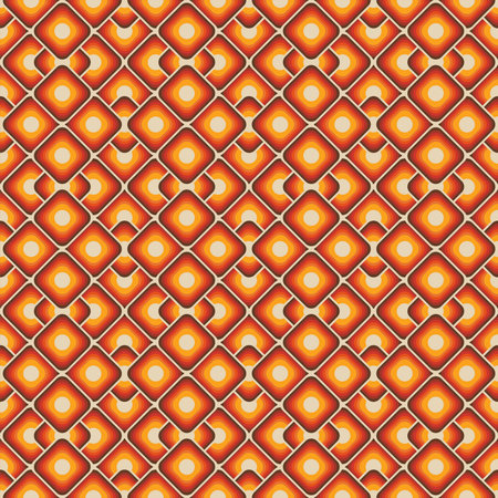 Abstract seamless geometric vintage wallpaper in 70s retro style, vector trendy illustrationのイラスト素材