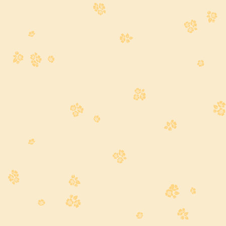 flower seamless pattern on gold yellow background. hand drawn minimalistic texture for your design.のイラスト素材