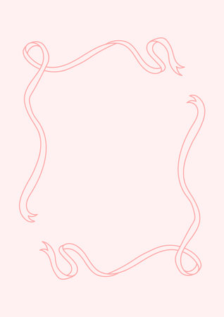 Vintage frames and borders for greeting cards, wedding and birthday party, picnic invitations in cute minimalist style. Hand drawn line border illustration for social media decoration template.のイラスト素材