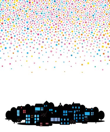 A starry nightのイラスト素材