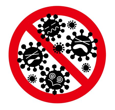 Do not enter. Stop coronavirus.のイラスト素材