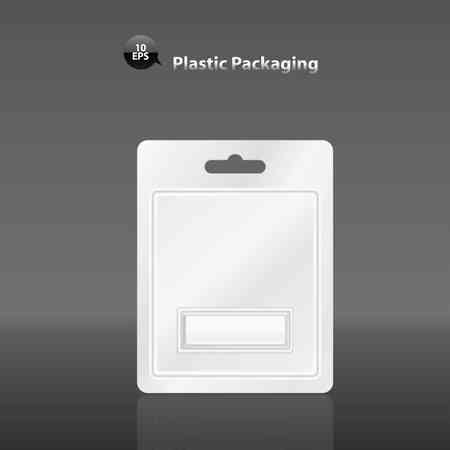 Plastic packaging mock upのイラスト素材
