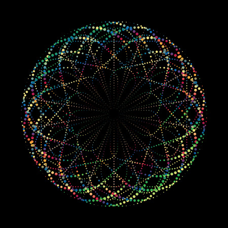 Sphere with Connected Dotsのイラスト素材