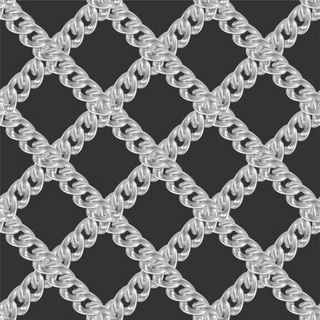 Seamless pattern of chains. Vector Illustration, great for wallpaper, textile pattern or background images.のイラスト素材