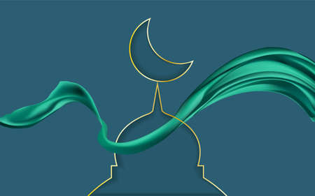 Realistic islamic ornamental backgroundのイラスト素材