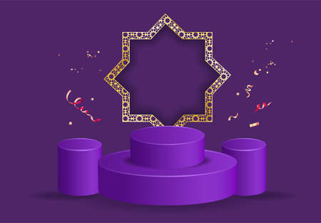 Realistic islamic ornamental backgroundのイラスト素材