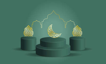 Realistic islamic ornamental backgroundのイラスト素材
