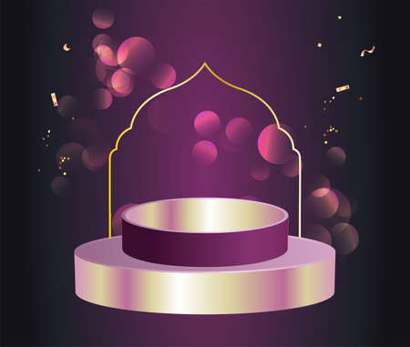 Realistic islamic ornamental backgroundのイラスト素材