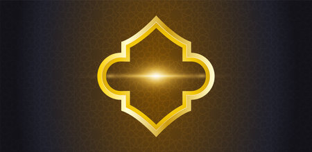 Luxury golden background for Ramadan Kareem greeting card, banner, poster.のイラスト素材