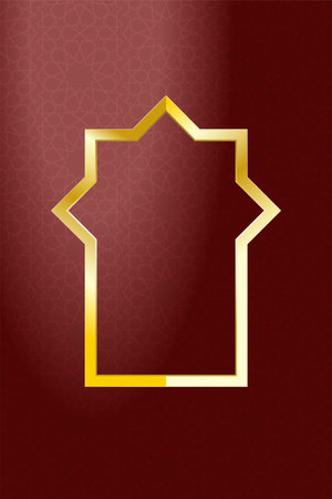 golden ramadan kareem islamic greeting card designのイラスト素材