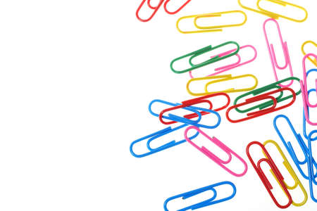 Paper clips isolated on white background