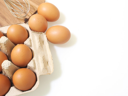 fresh eggs food ingredient isolated on white background