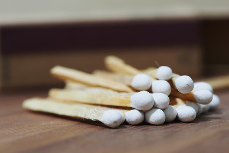 Group of matches selective focusの写真素材