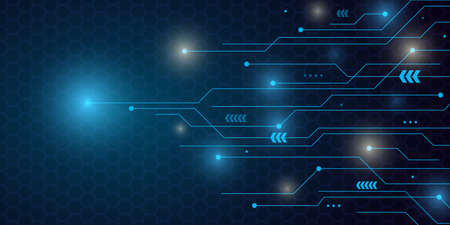 Technology graphic design background. Vector illustration. Vector Abstract technology circuit lines....