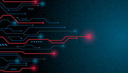 Abstract hi tech. Abstract digital background with technology. Vector abstract technology.のイラスト素材