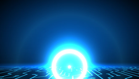 Abstract hi tech. Abstract digital background with technology. Vector abstract technology.のイラスト素材