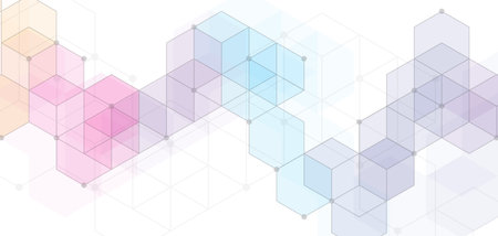 Abstract boxes background. Abstract hi tech. Abstract digital background with technology. Vector...