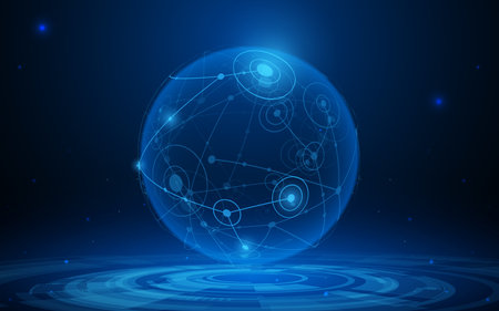 Abstract hi tech. Abstract digital background with technology. Vector abstract technology.のイラスト素材