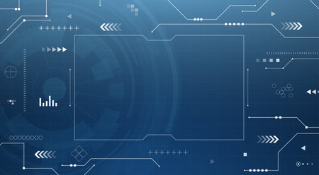Technology graphic design background. Vector illustration. Vector Abstract technology circuit lines. Technology vector background.Eps10 vector illustration.のイラスト素材