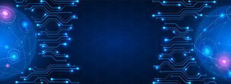 Technology graphic design background. Vector illustration. Vector Abstract technology circuit lines. Technology vector background. vector illustration.のイラスト素材
