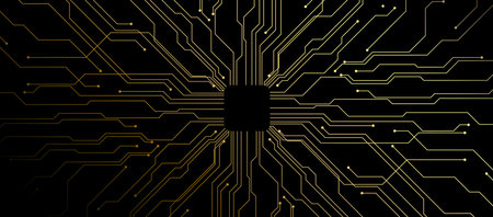 Technology graphic design background. Vector illustration. Vector Abstract technology circuit lines....