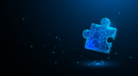 Jigsaw background. Technology graphic design background. Vector illustration. Vector Abstract technology circuit lines. Technology vector background.Eps10 vector illustration.のイラスト素材