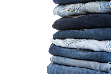 stack of jeansの写真素材