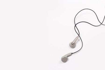 headphones isolated. White headphones.Isolated on white backgroundの写真素材