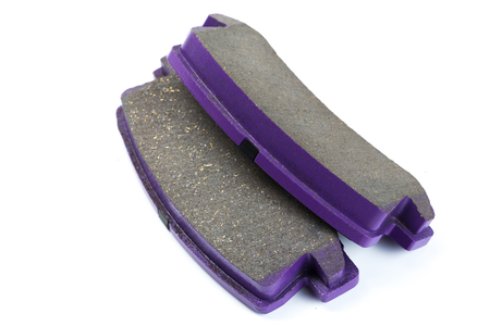 Set of brake pad, Maintenance spares for car isolated on whiteの写真素材