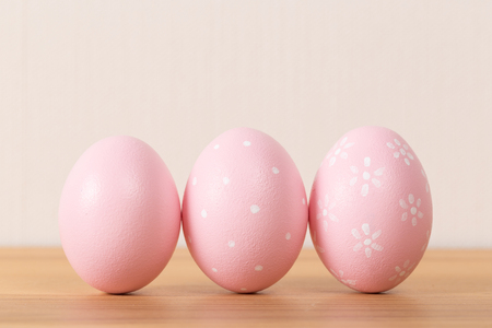 Colorful easter eggs. Background with easter eggs. Easter holiday concept.の写真素材
