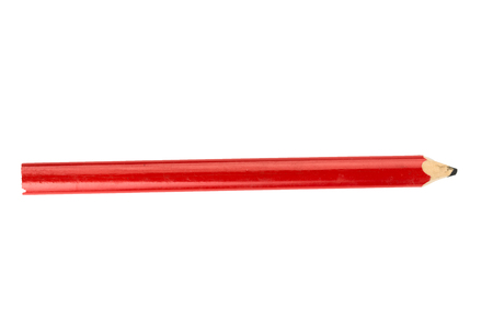 red Pencil stub isolated on white backgroundの写真素材