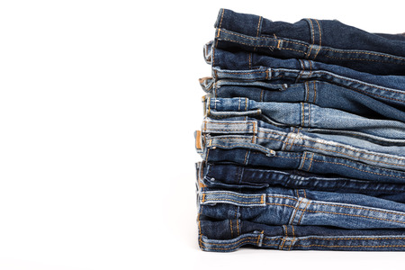 stack of jeansの写真素材