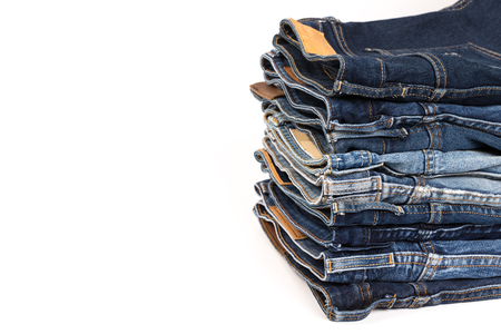 stack of jeansの写真素材