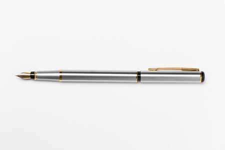 Fountain pen isolated on white backgroundの写真素材