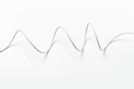 White wire isolated on a white background abstraction.の写真素材