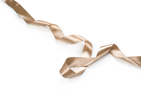 satin ribbon isolated on white backgroundの写真素材