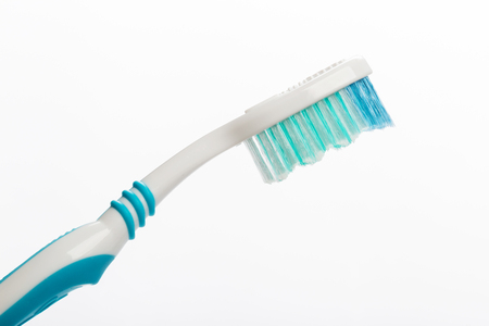 toothbrush on an isolated background, close upの写真素材