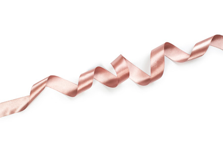 satin ribbon isolated on white backgroundの写真素材